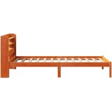  Okvir kreveta s uzglavljem voštano smeđi 100x200 cm od borovine | shoptok.hr