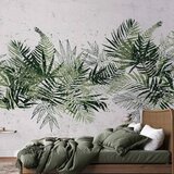  Foto tapeta - Jungle and green plume - large tropical leaves on a white background 300x210 | shoptok.hr