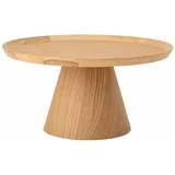 Bloomingville Okrogla mizica v hrastovem dekorju v naravni barvi ø 74 cm Luana –