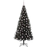 vidaXL Božično drevo med 300 LED z stojalom Črna 240 cm PVC | Shoptok.si
