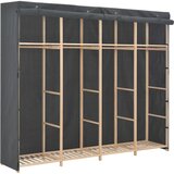 The Living Store Garderobna omara siva 200x40x170 cm iz blaga - Garderobna Omara, (21434332) Cene