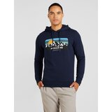 Jack & Jones Sweater majica 'JJPEAK' mornarsko plava / svijetloplava / tamo žuta / bijela | shoptok.hr