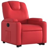  Naslonjač na podizanje od umjetne kože crveni | shoptok.hr