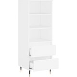  Visoka komoda bijela 40 x 36 x 110 cm od konstruiranog drva | Eponuda.com