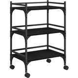  Kuhinjski kolica Crni hrast 50 x 35 x 75.5 cm Konstruirano drvo | shoptok.hr