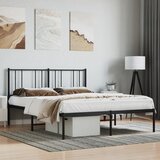 vidaXL Metalni okvir za krevet s uzglavljem crni 150x200 cm Cijene