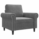  Fotelja tamnosiva 60 cm baršunasta | shoptok.hr