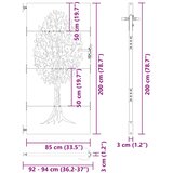  Vrtna vrata Crna 85 x 200 cm Čelik s praškastim premazom | shoptok.hr
