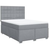 vidaXL Box spring postelja z vzmetnico svetlo siva 160x200 cm žamet, (21305172) | Shoptok.si