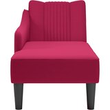  Počivaljka od baršun s rukonaslonom crvena boja vina | shoptok.hr