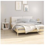  Nočna omarica 2 kosa bela 40x30x40 cm trdna borovina | Shoptok.si