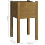  Vrtna sadilica smeđa boja meda 40x40x70 cm od masivne borovine | Eponuda.ba