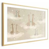 Plakat - Loving Giraffes 60x40 Zlatni okvir s margom | shoptok.hr
