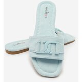 Resti Royalfashion Blue women's flip-flops with buckle Rydr | Shoptok.si