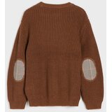 Sinsay Pamučni džemper s zakrpama na laktovima | shoptok.hr