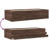  Dnevni krevet s ladicama bez madraca smeđa hrasta 90x200 cm | shoptok.hr