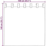 Voile zavjese s džepovima za šipke 2 kom svijetlo ružičaste - Svijetlo ružičasta 140 x 140 cm 1 s džepovima za šipke | shoptok.hr