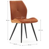 Marckeric Oranžni jedilni stoli iz rebrastega žameta v kompletu 2 ks Adaya – | Shoptok.si