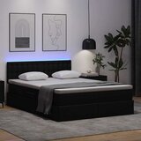  Krevet s prostorom za pohranu s LED-om Crna 140 x 190 cm | shoptok.hr