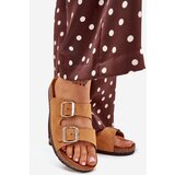 Boto Women's Cork Platform Sandals With Buckles Camel Livara | Shoptok.si