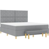  Krevet s opruga kutije Svjetlosiva 200 x 180 cm tkanina | shoptok.hr