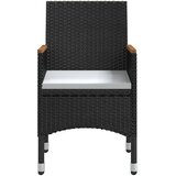  7-dijelni vrtni blagovaonski set s jastucima crni | shoptok.hr