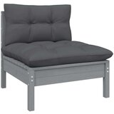  Srednja vrtna sofa s antracit jastucima masivna borovina siva | shoptok.hr