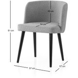Hanah home Set trpezarijskih stolica Soft 4112 V2, 2 dijela, Svijetlo siva | Eponuda.ba