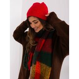 Fashion Hunters Red winter hat with appliqués Cene