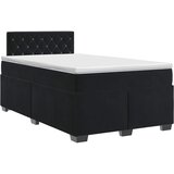  Boxspring krevet s madracem Crna 120 x 190 cm Baršun | shoptok.hr