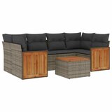  7-dijelni set vrtnih sofa sivi od poliratana | shoptok.hr