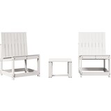 Maison Chic Seti vrtnega pohištva - Vrtna garnitura - Vrtni pohištvo set 3-delna bela trdna borovina, (21819724) | Shoptok.si