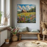  Slika pokrajine na platnu Poletje pri babici | Shoptok.si