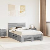  Krevetna konstrukcija s uzglavljem Siva Sonoma 120 x 200 cm | shoptok.hr