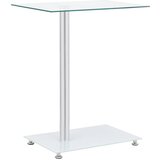 vidaXL Bočni stolić U-oblika prozirni 45x30x58 cm od kaljenog stakla | Eponuda.com