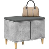  Klupa za hodnik s jastukom Betonsko Siva 60 x 38 x 46 cm | shoptok.hr