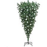 vidaXL Obrnuto umjetno božićno drvce s balama Zelena 180 cm PVC | shoptok.hr