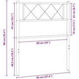  Metalno zamjensko uzglavlje crno 90 cm | shoptok.hr