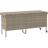  Vrtna kutija za pohranu s kotačima svijetlosiva 160x55x75 cm poli ratan | shoptok.hr