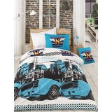  Bolide - turquoise turquoisewhiteblack ranforce double quilt cover set Cene
