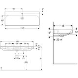 Geberit smyle squere 120 umivaonik 500.226.01.1 | ePonuda.com