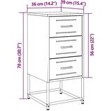 vidaXL Nočna omarica 2 kosa olivno zelena 36x39x78 cm jeklo | Shoptok.si