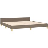  Za krevet s uzglavljem smeđesivi 200 x 200 cm od tkanine | shoptok.hr