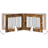  Vrata za pse z stojali 4 pcs Dimljen hrast 80 x 60 cm, (5000232700) | Shoptok.si