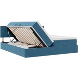  Postelja s shranjevanjem z vzmetnico Temno modra 100 x 200 cm, (5000100991) | Shoptok.si