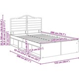  Konstrukcija postelje Beton 120 x 200 cm Masivno borovo les, (5000102141) | Shoptok.si