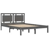  Okvir za krevet od masivne borovine sivi 200 x 200 cm | shoptok.hr
