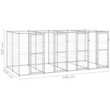 Vanjski kavez za pse od pocinčanog čelika 9,68 m² | shoptok.hr