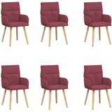 vidaXL Jedilni stoli 6 pcs Blago Vinorodna rdeča 60 x 56 x 96 cm, (5000296647) Cene