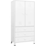 vidaXL garderobna omara bela 90x50x180 cm kovina | Shoptok.si